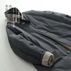 Winter Retro Color-block Collar Cotton-padded Parkas Classic Mid-length Over-the-knee Causal Loose High Street Windbreakers 4