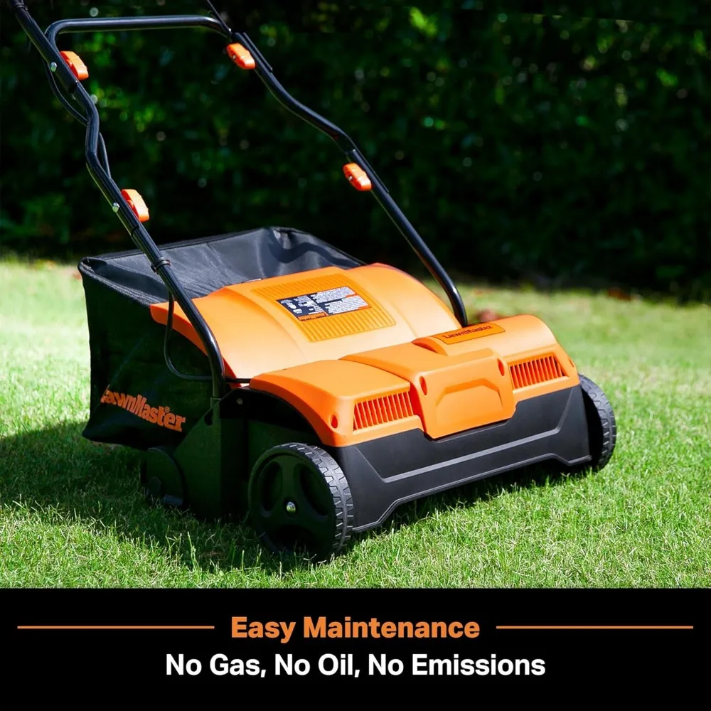 16&rdquo; 13 Amp Electric Dethatcher and Scarifier 12 Gallon Collection Bag