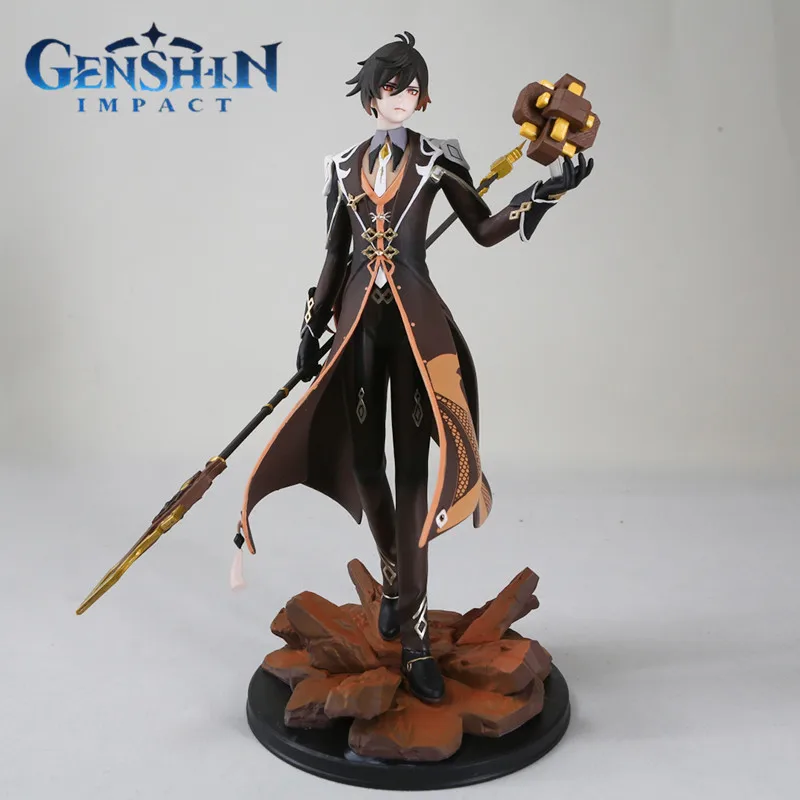 ZILEFSILK 2PCS Anime Game Genshin Impact Figure Lumine Keqing Cute