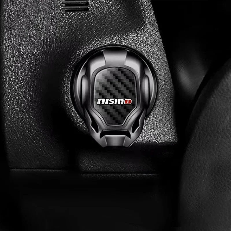 1Pcs Car One-touch Start Cover Engine Ignition Switch Button Decor Sticker Nissan Nismo Almera Tiida Teana GTR Juke Versa car sticker protector,car door sill sticker,car grill sticker,wheel center hub cap sticker