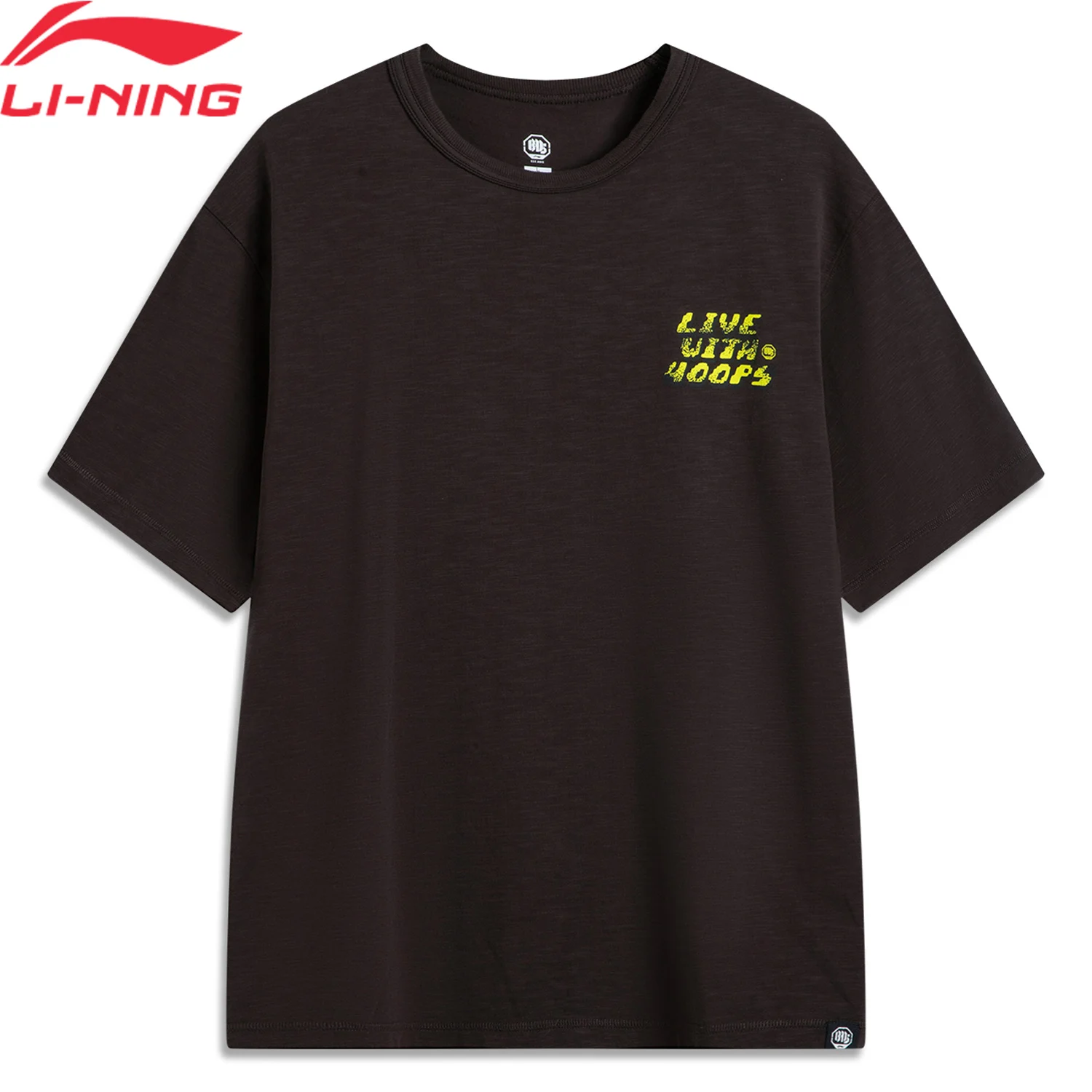 Li-Ning Men BADFIVE Basketball T-Shirt Cotton Loose Fit Street Style LiNing Fashionable Casual Short Sleeve Tee Tops AHSV023