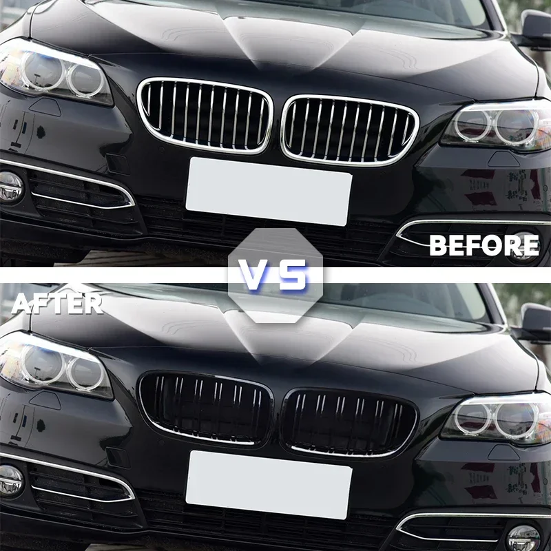 Glossy Black Double-Slat Racing Grille Replacement