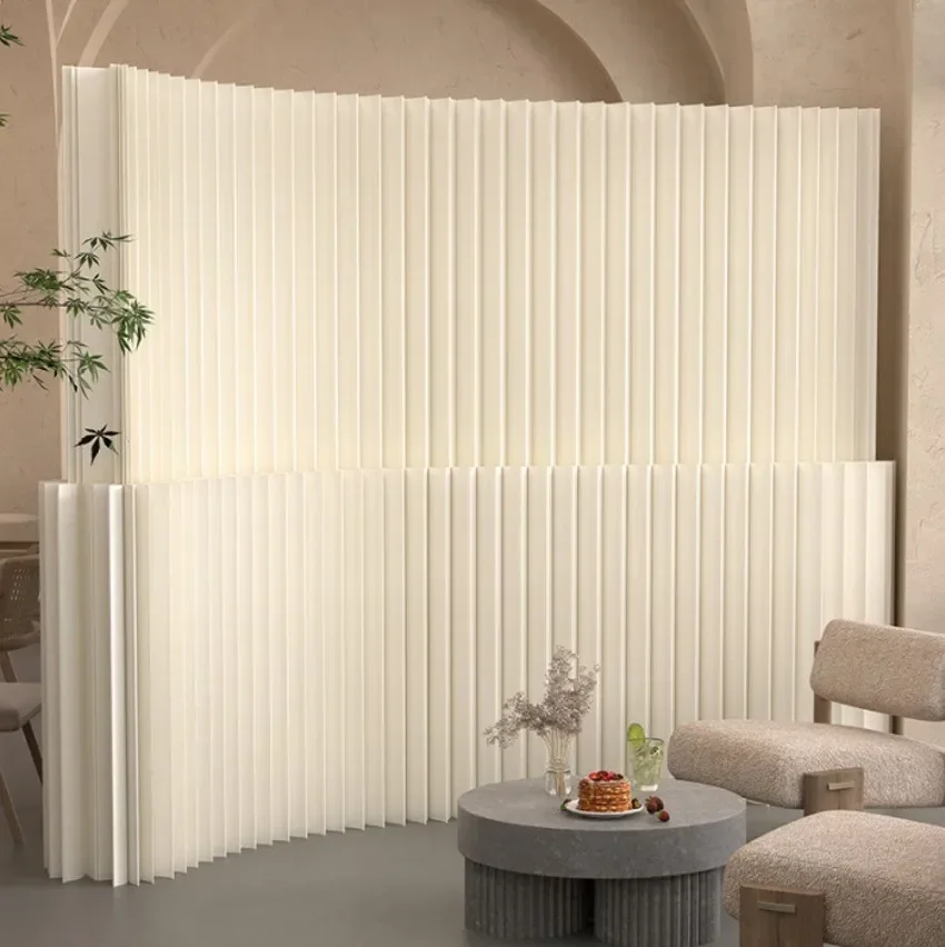 2M Customizable Home Decor White Folding Organ Paper Wall Removable Screens & Room Dividers For Office Porch Partition