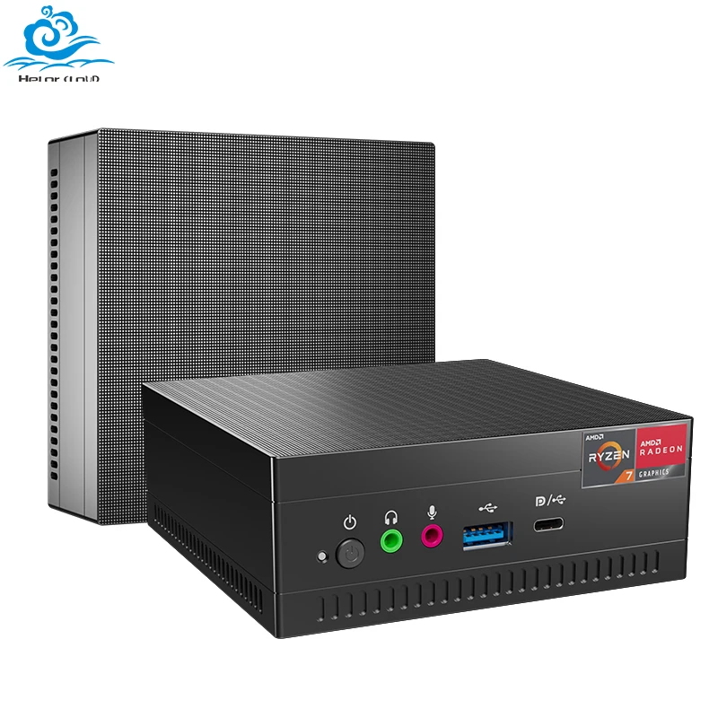 Ventola Amd R7 3750H Mini Pc Windows 10 2X Ddr4 Dp Rj45 4K Type-C 2.4G/5G Wifi Bluetooth4.2 Computer