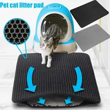 Cat Litter Mat Double Layer Non-slip Litter Pads Non-slip Waterproof Mat Box Litter Accessories Pet Mat S Bed Clean U4n4