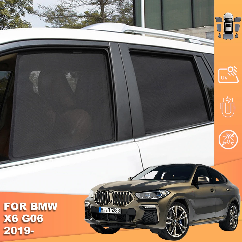 

For BMW X6 G06 2019-2024 G 06 Car Sunshade Visor Side Baby Window Sun Shade Shield Front Rear Windshield Frame Curtain