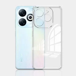 Clear Silicone Shockproof Phone Case with Enhanced Protection for Infinix Smart 8Plus (Clear)