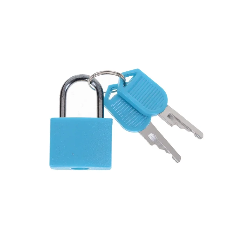 1PCS 22mm Lock With 2 Keys Small Mini Strong Steel Padlock Travel Suitcase Diary Colored plastic case padlock Decoration