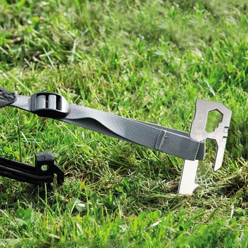 Tent Pegs 6Pcs Canopy Tent Pegs 28cm Stainless Steel Camping Tent Stakes Garden Ground Nail beach Awnings Hammock Trampoline Accessories