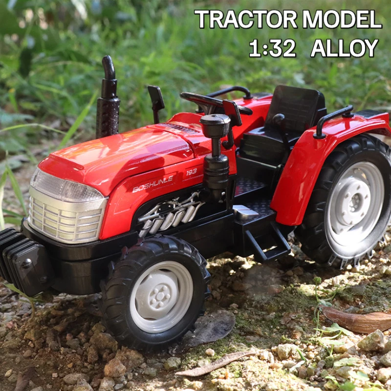 

Car Toy 1:30 Extra Large Simulated Alloy Farmer's Car Tractor with Sound Effect Echo Tractor Toy for Children's Gift Decorations