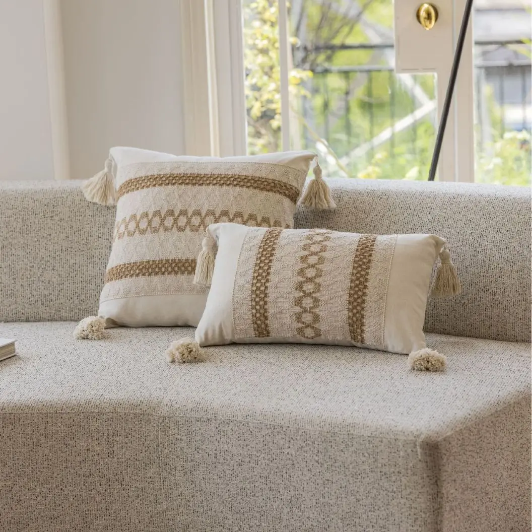 

Jacquard Multi-color Sofa Pillow Cover Bedside Cushion Cover Home Bedroom Living Room Decorative Pillowcase Sofa Pillow Case
