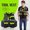 Workwear Allround Work Tool Vest Reflective Safety Vest with Multi-pockets and Zipper Heavy Duty Tool Vest for Electricians 2