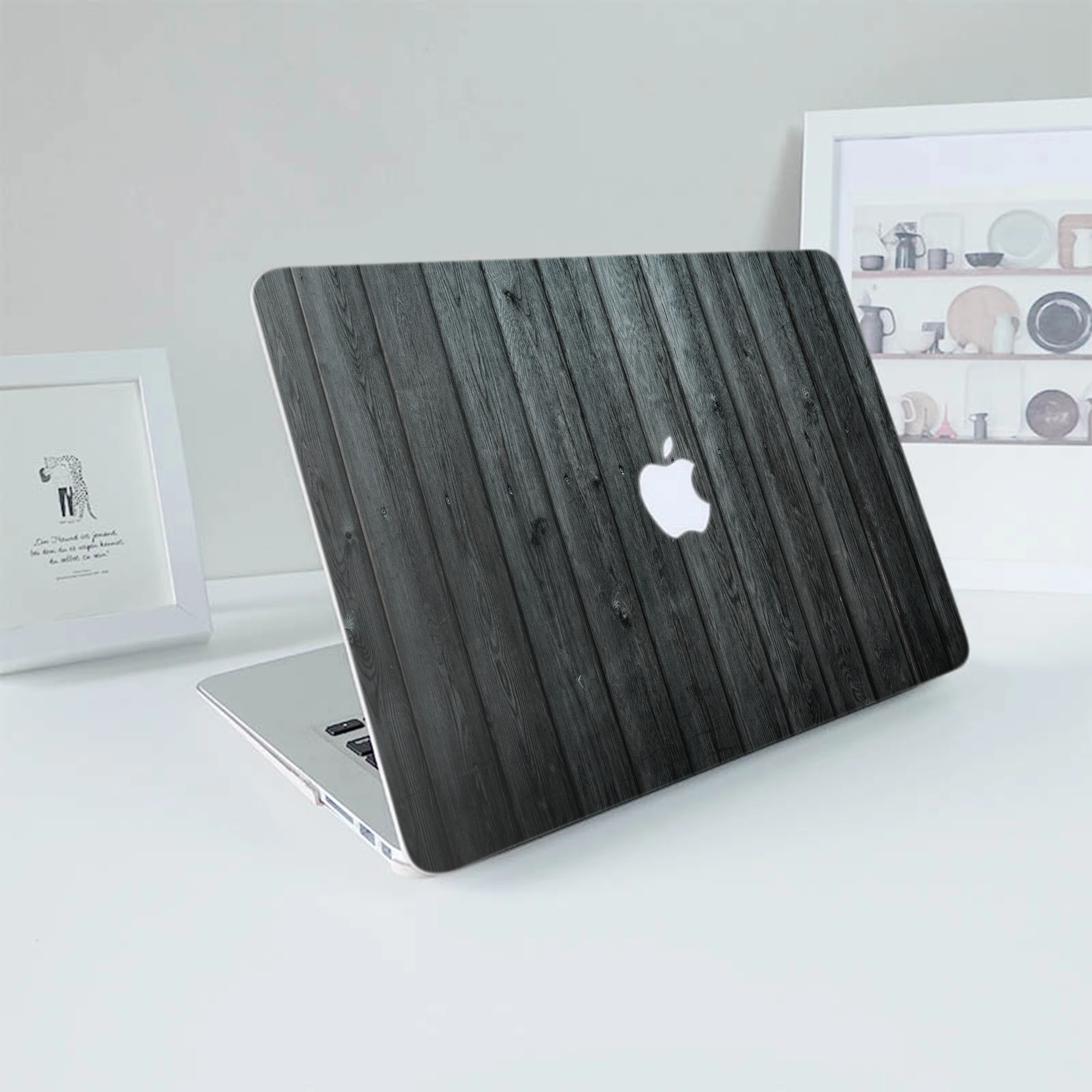 Caixa do Portátil do Teste Padrão da Grão de Madeira para Macbook Air 13 m2 2023 A2681 A2337 A2179 A2338 m1 Chip Pro A2289 Macbook A1466 a Versão Mais Recente - Imagem 2
