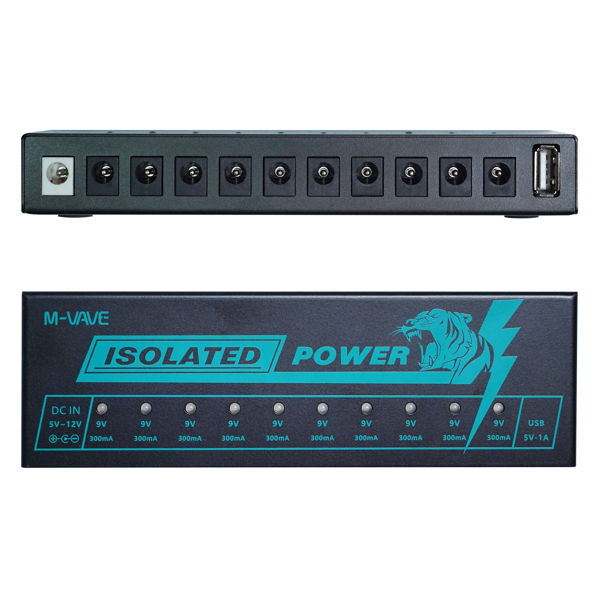 M-VAVE Isolated Power Guitar Effect Pedal 10 Isolated Outputs DC Output 9V 300mA Pedal Power Supply For Board guitar pedal power supply
