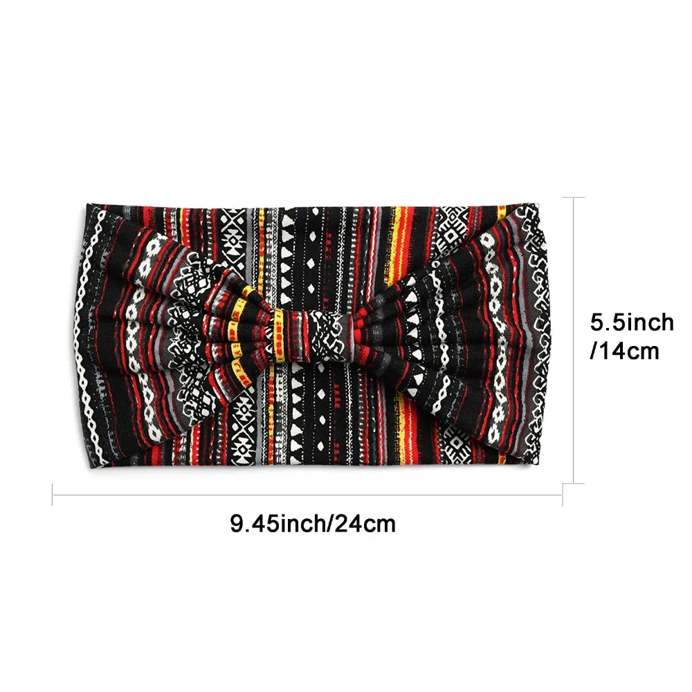 Bohemian Wide Knot Cotton Stretch Yoga Hairband