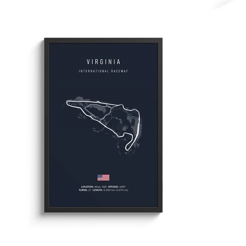 thumbnail image 1 of Cuadro sobre lienzo con circuito internacional de Fórmula 1, arte de pared de F1, póster nórdico, imagen de carrera de deportes de motor estética para decoración del hogar, 1 of 5
