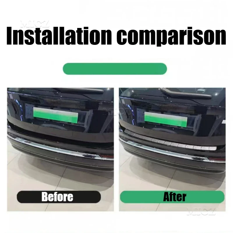 볼보 XC90 2015 2016 2017 - 2024 용 자동차 액세서리, 스테인레스 스틸 리어 범퍼 보호대 실 트렁크 리어 가드 트레드 플레이트