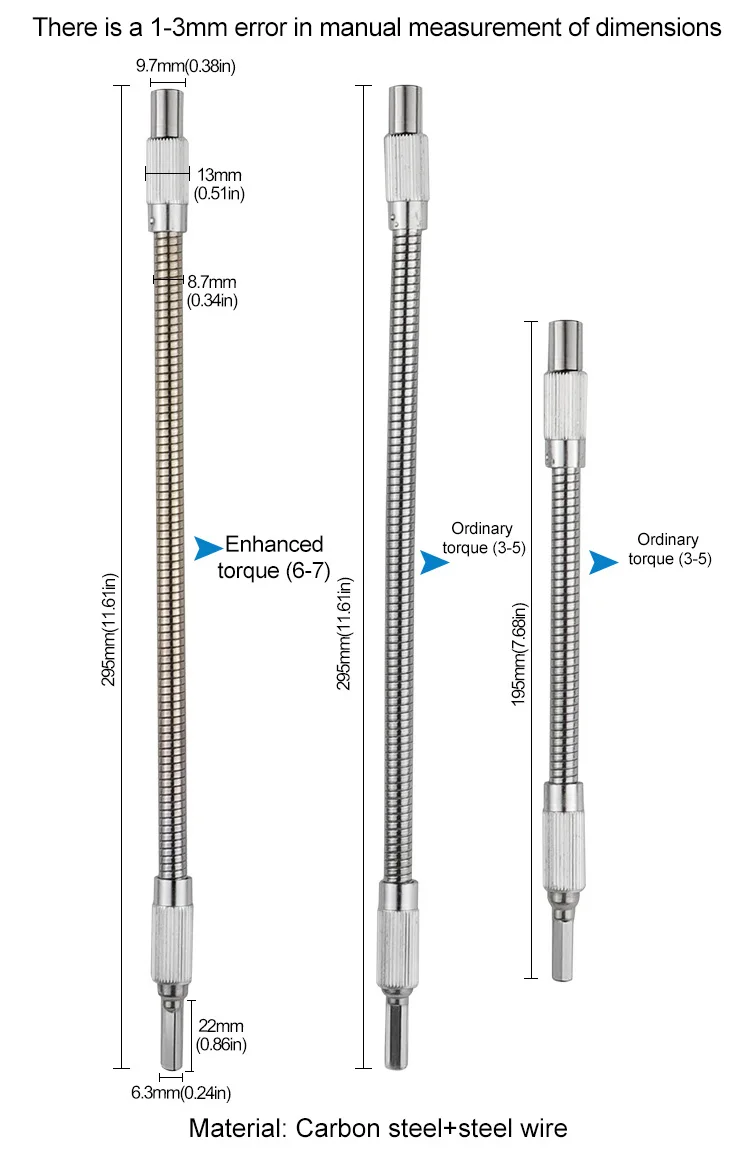 Sechskant Flexibler Schraubendreher-Verlängerungsbit-Halter Flex-Schraubendreher-Verlängerungsadapter DIY-Handwerkzeuge – Detail 8