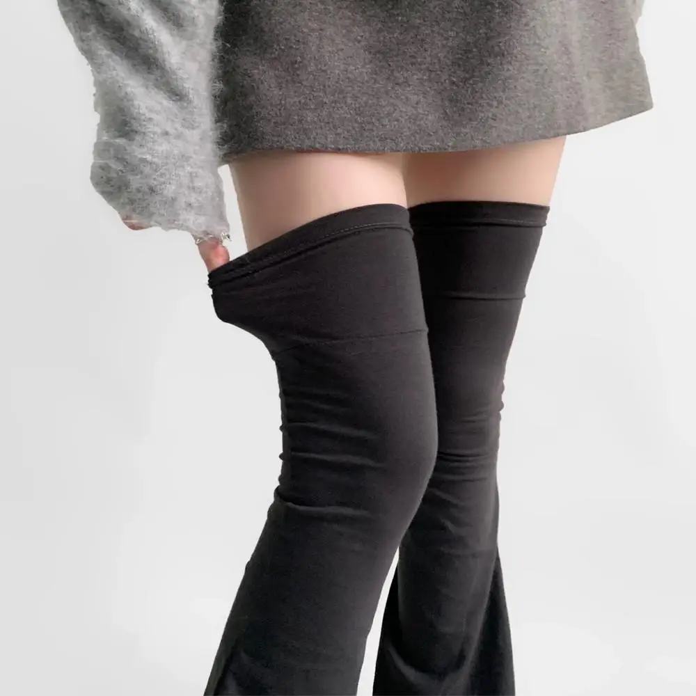 Y2K Leg Stockings Elasticity Slimming Knee Socks Japanese Style Lolita Over The Knee Horn Shaped Cuffs Sock Spicy Girl Accessory