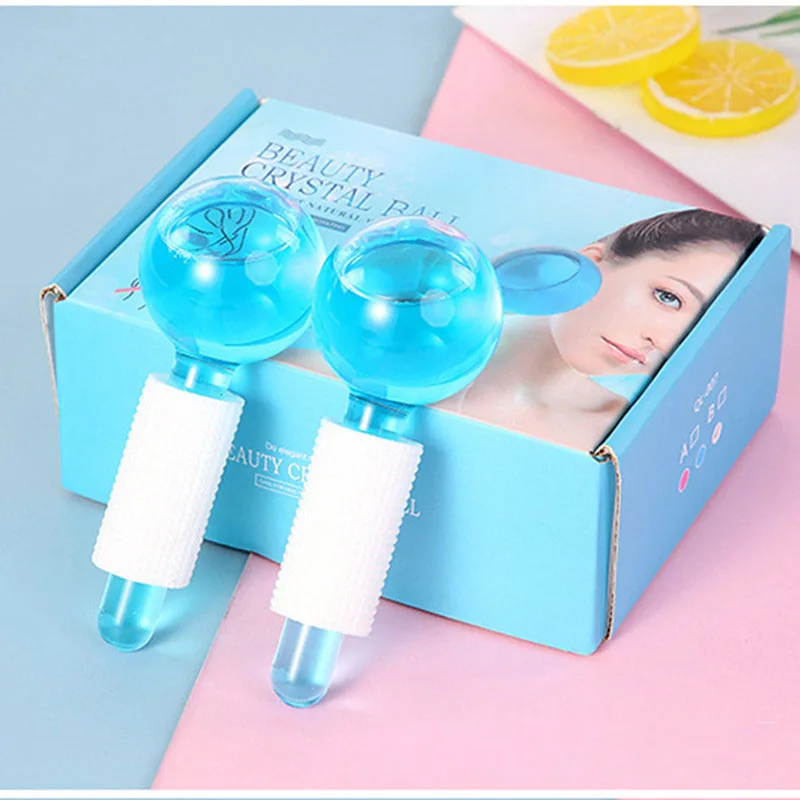 1 Pair Beauty Ice Globes For Face Eyes Crystal Ball Facial Cooling Ice