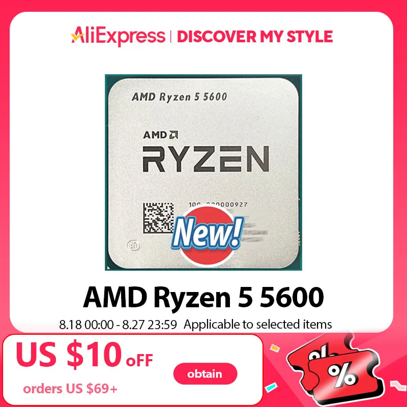 AMD R5 5600 Ryzen 5 5600 R5 5600 New 3.5 GHz 6-Core 12