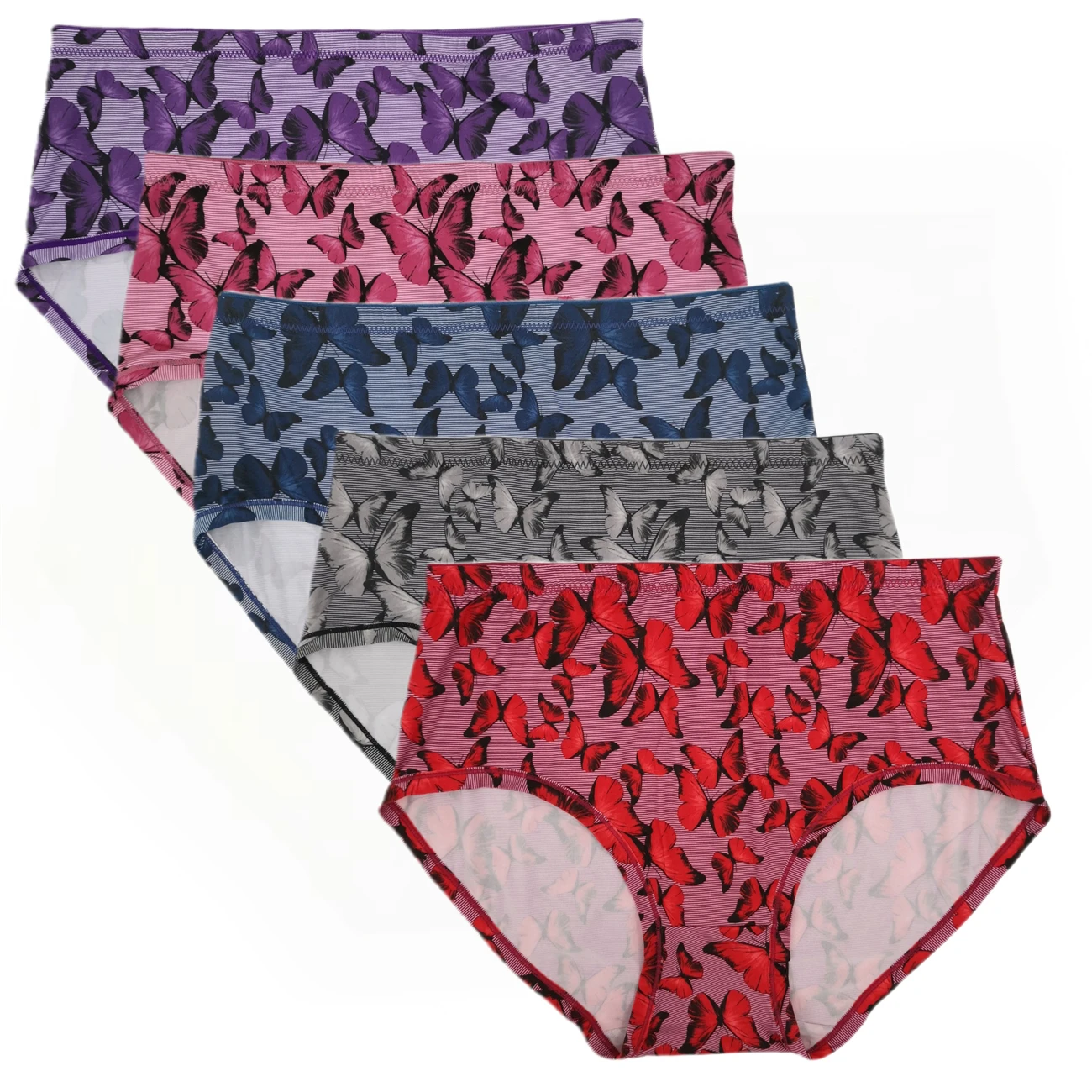 BigSizeWomensUnderwearButterflyPrintingFemalePantiesPlusSize