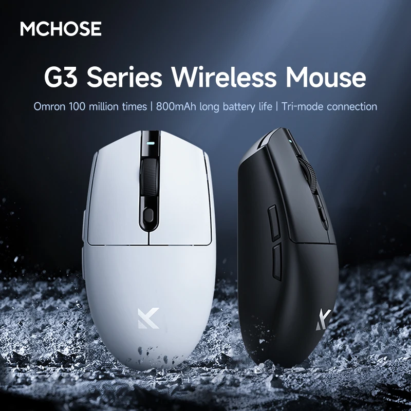 Wireless Mouse Gaming Mouse MCHOSE G3 Gaming Mouse Buletooth 2.4G Paw3311 Tri-mode Wireless Lightweight Mouse Ergonomics Gamer Laptop PC Gaming