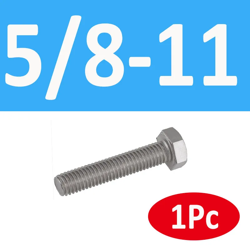 Viti Esagonali Filettatura Unificata Bulloni Esagonali In Acciaio Inox UNC - Set Con Misure 1/4", 5/16", 3/8", 7/16", 1/2" Bulloni Unc 1/4 1/2 - Foto 6