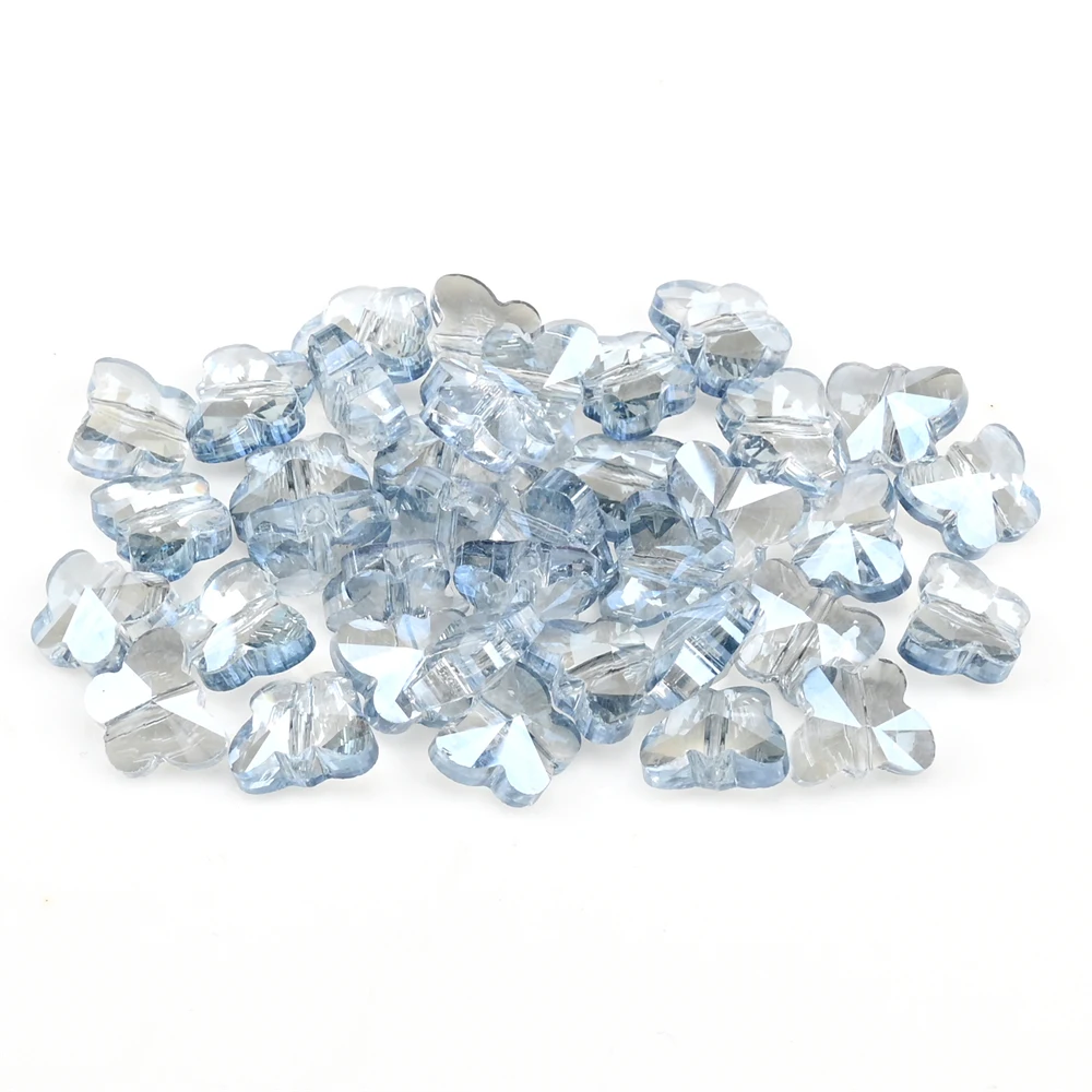 10 mm 30 Stück Schmetterling tschechische Kristallglasperlen Charms lose facettierte Abstandsperlen für Schmuckherstellung DIY handgefertigte Ohrringe – Detail 7