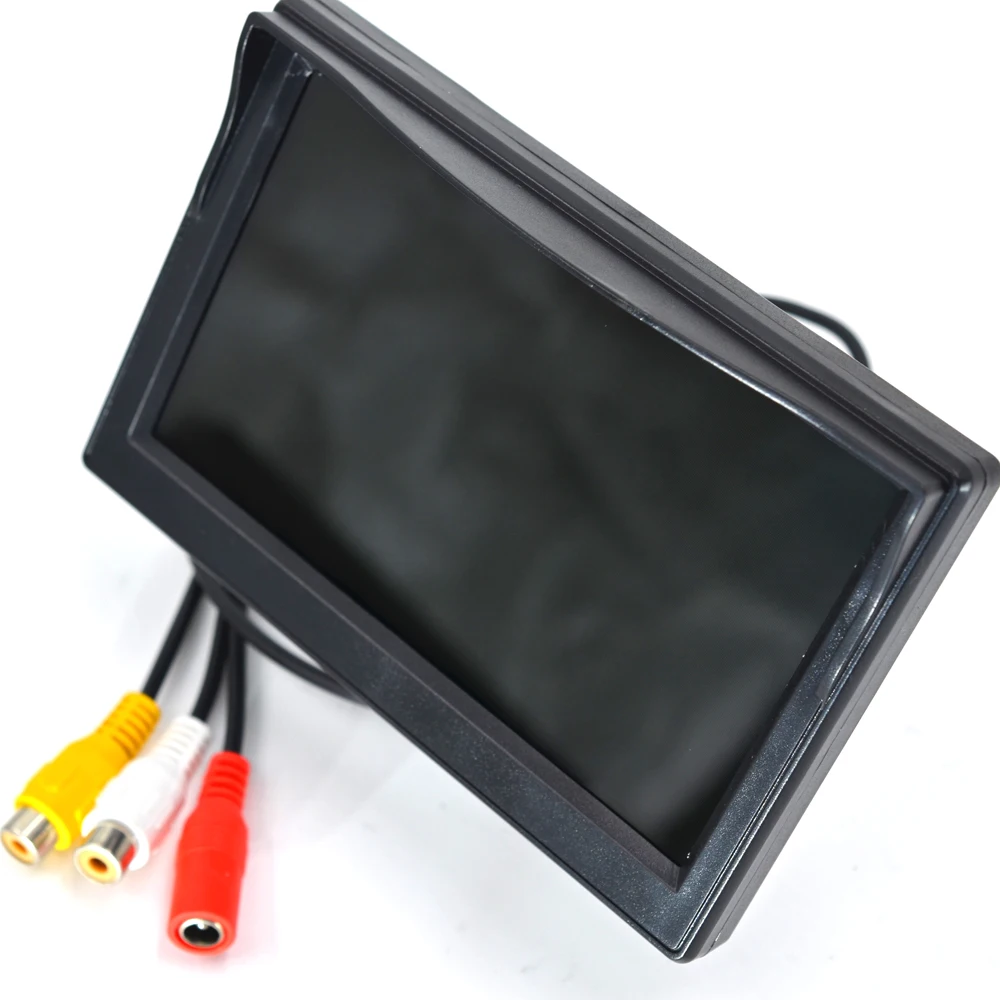 5 Inch Car Monitor TFT LCD Digital 800*480 16:9 Screen 2 Way Video Input or Wireless Reverse Rear View Camera Parking
