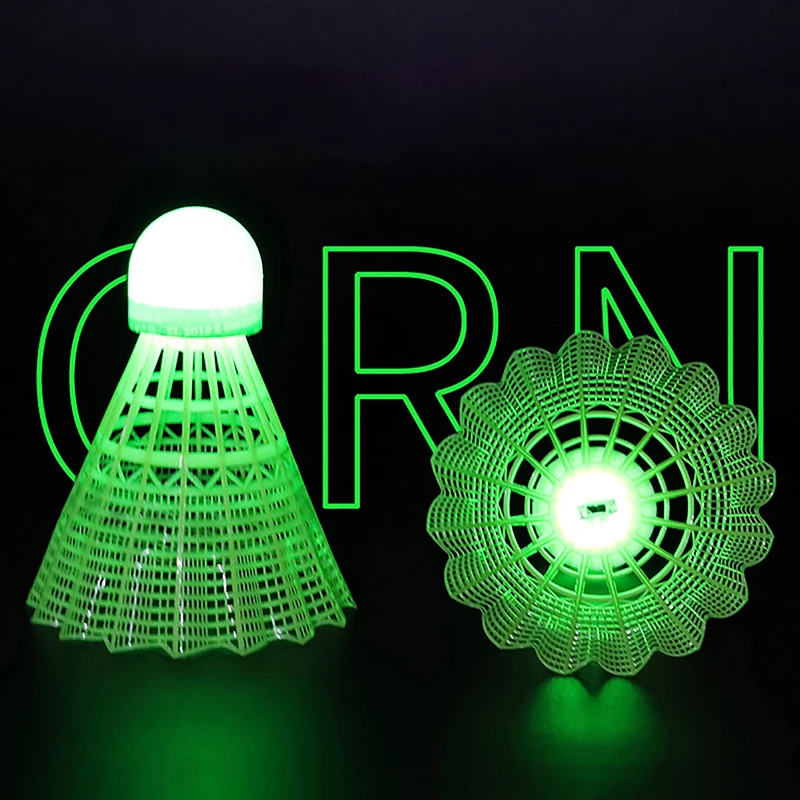 LED Badminton Ball Glowing Light Up Plastic Badminton Shuttlecocks Colorful Lighting Balls Sports Training In/Outdoor Game badminton ball,badminton shuttlecock