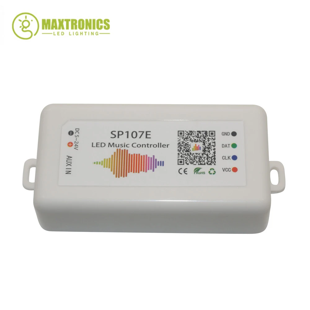 DC5-24V 블루투스 LED 음악 컨트롤러, RGB SPI LED 컨트롤러, 전화 앱, WS2812, SK6812, APA102, LPD8806 스트립 조명용, SP107E