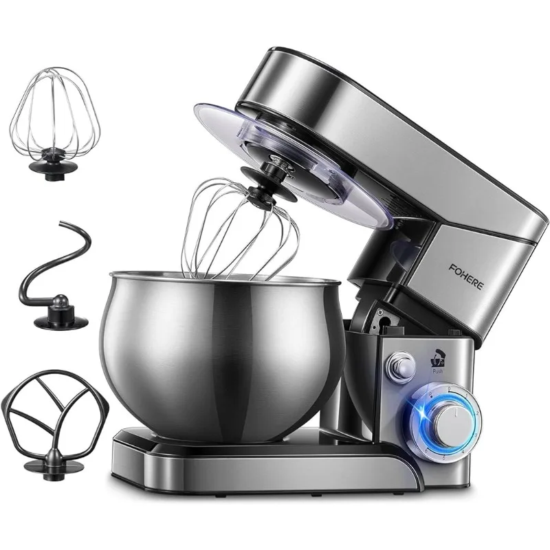 

Миксер Настольный из нержавеющей стали с крючком для теста, 5.8QT, 6 + P скоростей