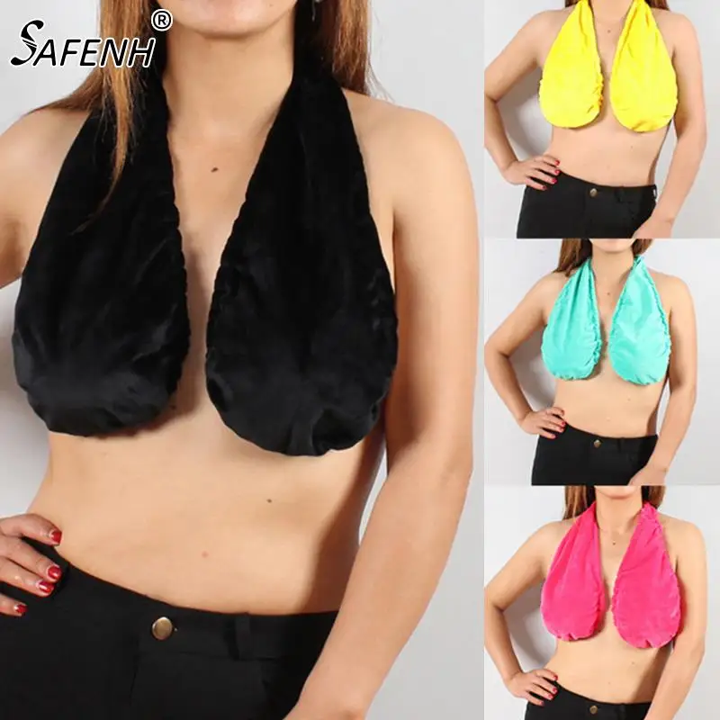 Women Towel Bra Bath Towel Hanging Neck Wrapped Push Up