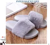 Women's Slippers Fuzzy Soft House Slippers Plush Furry Warm Open Toe Fluffy Breathable Home Shoes 5