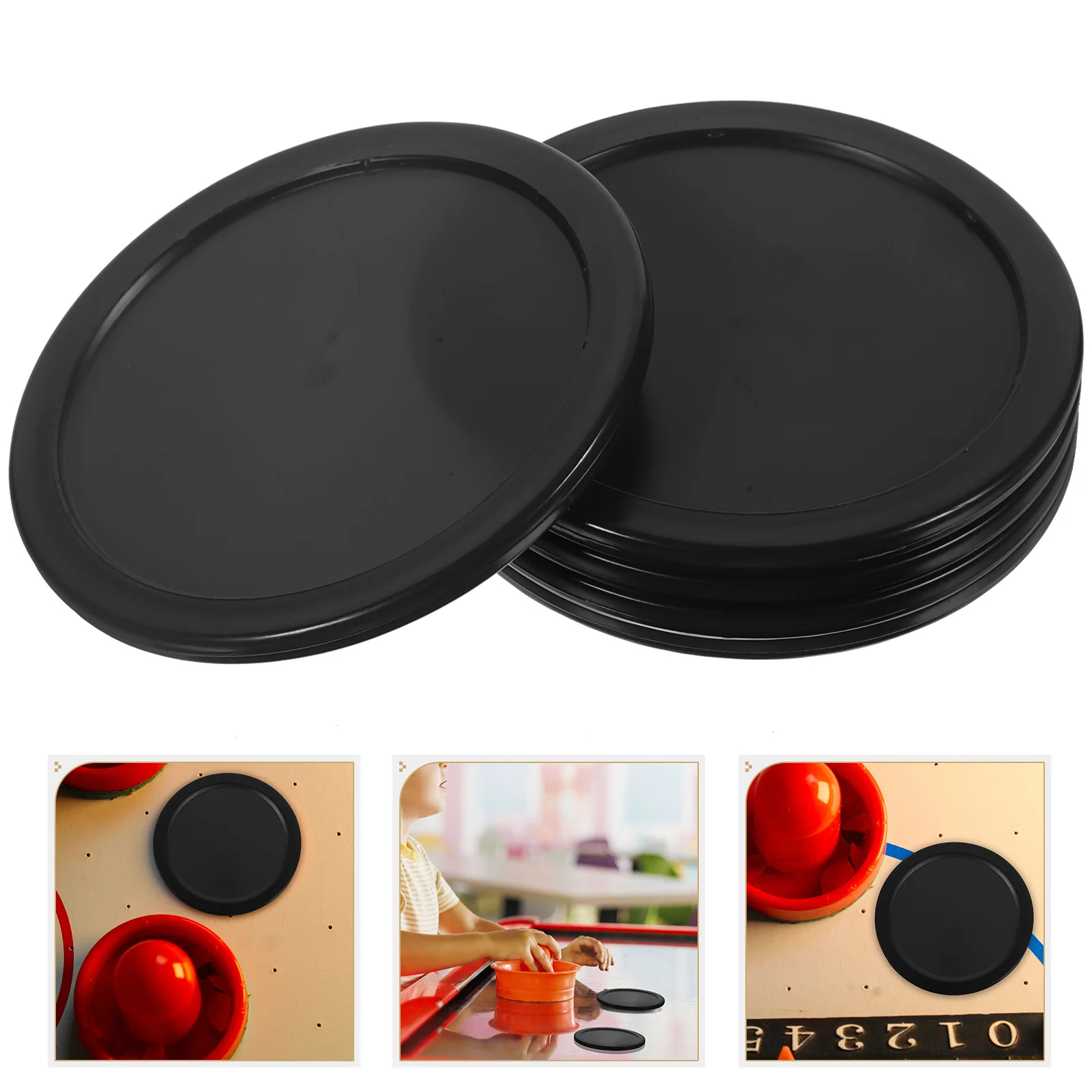 

5 Pcs Air Hockey Game Supplies Pucks Table Equipment Mini Plastic Replacement Round Ice