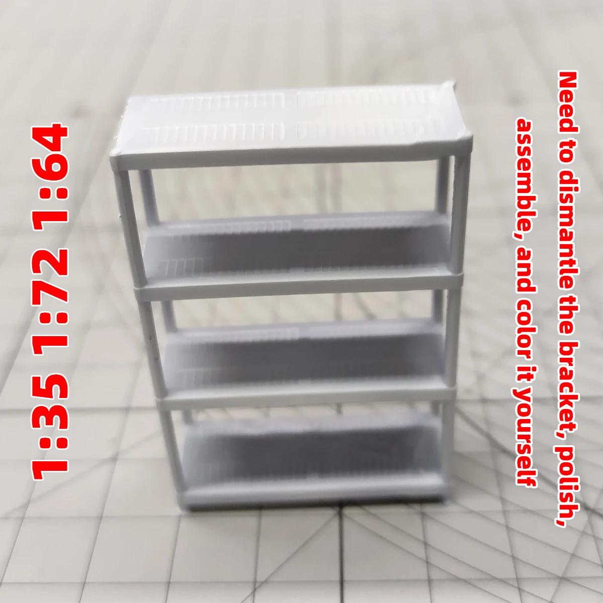 조립식 플라스틱 선반 상품 선반 창고 선반 건축 모형 소프트 장식 디오라마 스케일 모형 키트 1/72 1/64 1/35