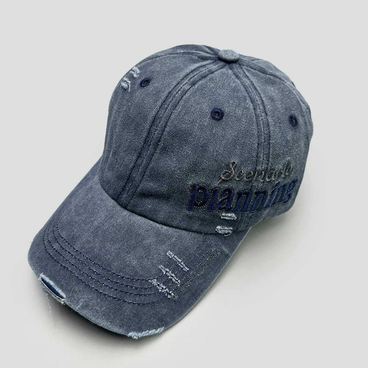 Persönliche Seite Brief Stickerei Baseball Hüte Neue Männer Frauen Sonnenschirm Gebrochenen Stil Vielseitig Retro Mode Outdoor Schirmmützen – Detail 12