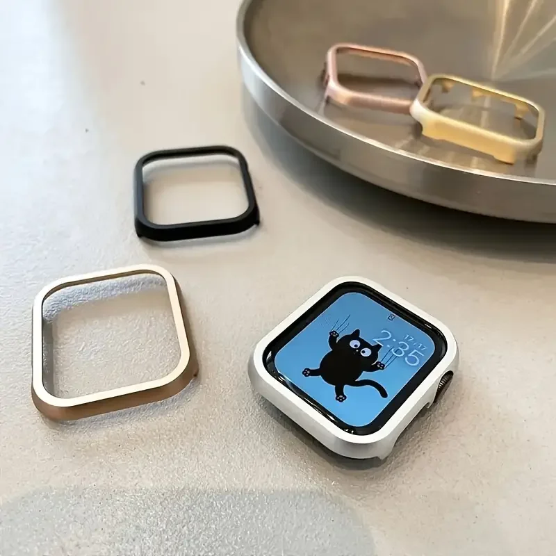 Sleek Aluminum Alloy Metal Case for Apple Watch – Premium Bumper Frame Cover