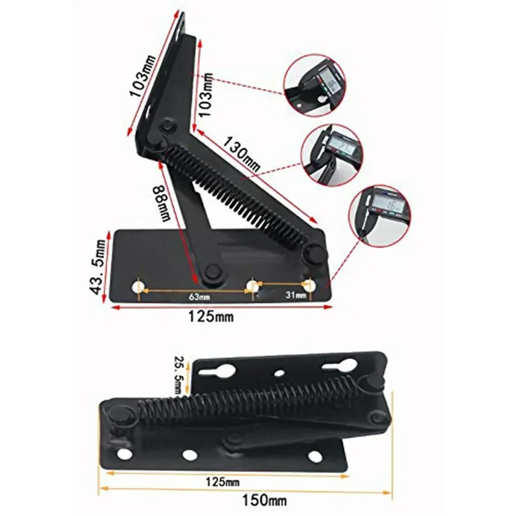 Description Picture 4 of item2Pcs/set Sofa Hinge Multifunctional Supporting Spring Furniture Hinges Adjustable 3-Position Angle Mechanism Hinge Hardware