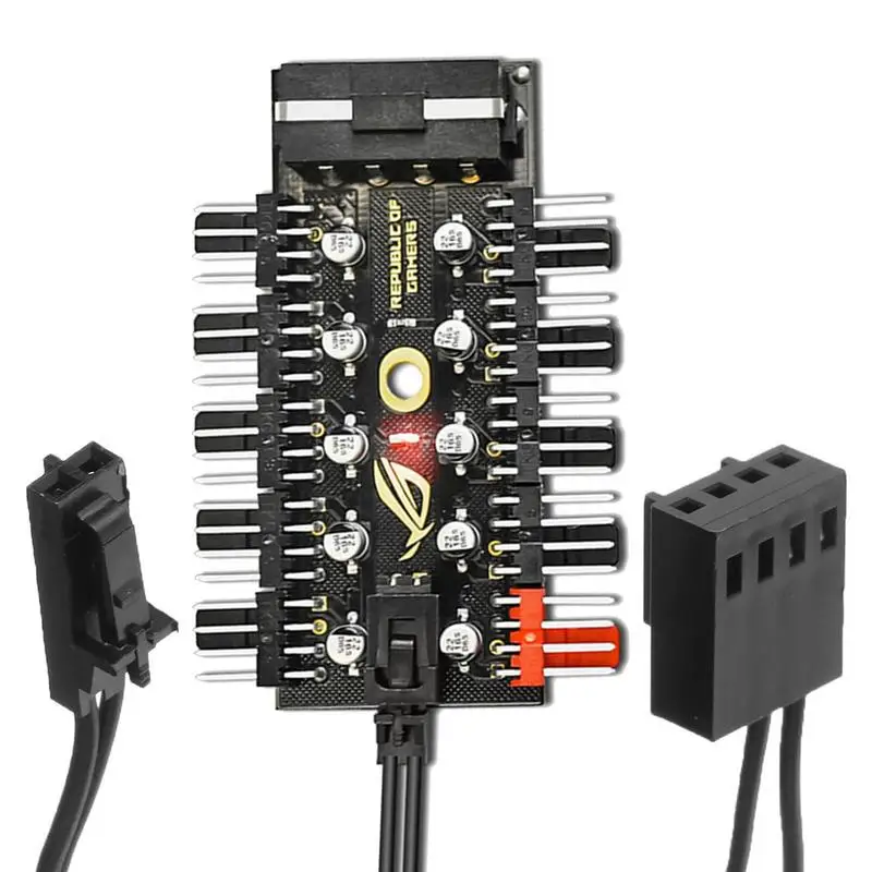 

Chassis Fan Hubs CPUs Cooling HUBs Splitter Adapter PWMs Case Fan Splitter For 12V Desktop Computer Cooler Case Fans