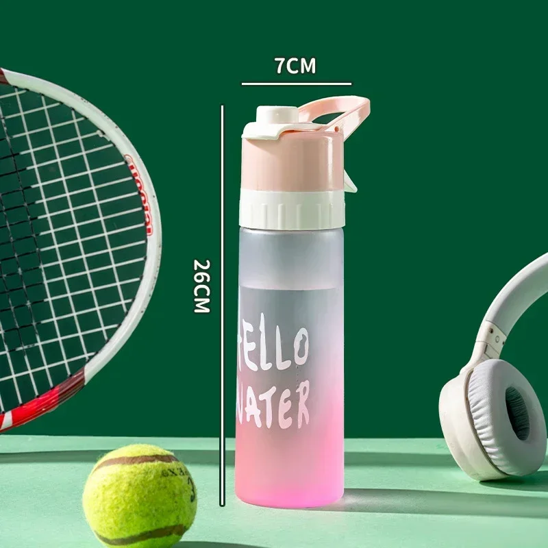 Large Capacity 700ml Spray Water Bottle for Girls - BPA Free Eco-Friendly Outdoor & Fitness Drinkware