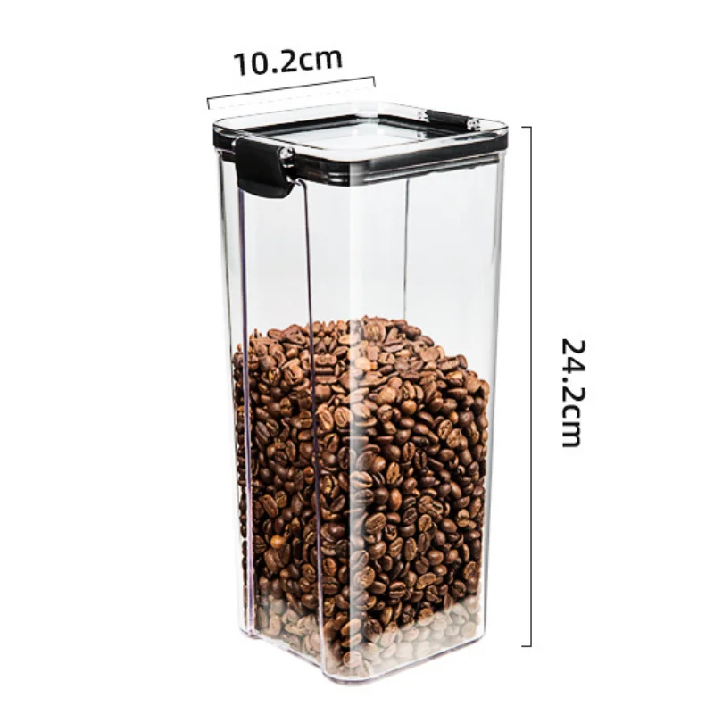 Kitchen Storage Box Food Grade Plastic Cans For Whole Grains Snacks Dry Goods Tea Storage Container