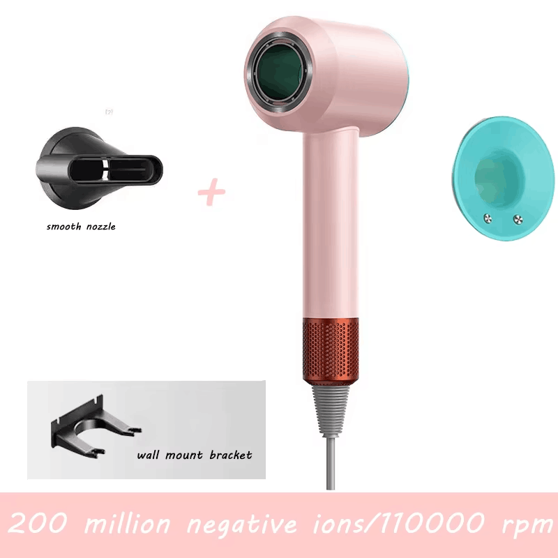 2025 New Professional Leafless Constant Temperature Negative Ion Attachment 5 Powerful Home Travel Portable Electric Hair Dryer