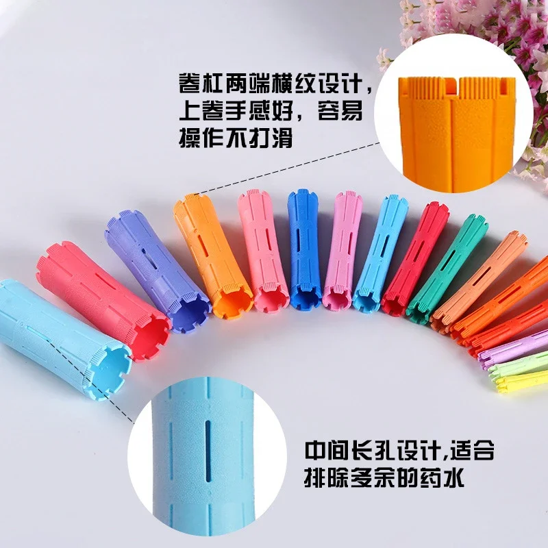 Hair Perm Rods Cold Wave Rods Plastic Perming Hair Curling Rollers Curlers Steel Pintail Comb Curler No Heat hair styling tool hair curling tools