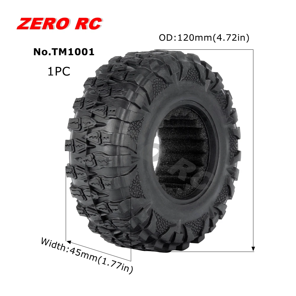 Compatible With SCX10 TRX4 For Capra For Wraith RR10 86190 4個 120M  Compatible With SCX10 TRX4 For Capra For Wraith RR10 86190 4個 120M  Compatible With TRX4 RCタイヤタイヤ For SCX10 TRX4 For Capra For Wraith RR10 86190 4個 120MM 2