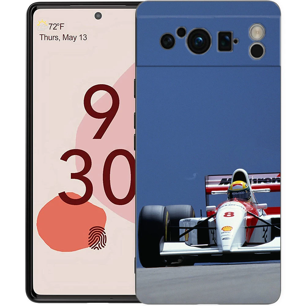 Ayrton Senna F1 Black Soft Shell Phone Case