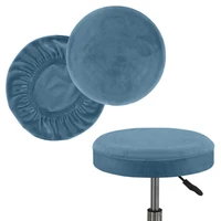 Velvet Elastic Round Chair Bar Stool Cover Slipcover Protector Stretch Modern Anti-dirty Universal Stool Cover Home Chairs 1