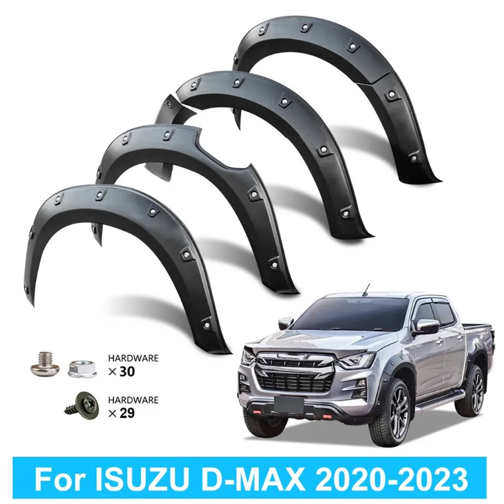 

DUKE4WD Rivet Style Fender Flares Wheel Arch Extension for Isuzu D-max dmax 2021 2022 2023 Mudguard Double Cabin Car accessories