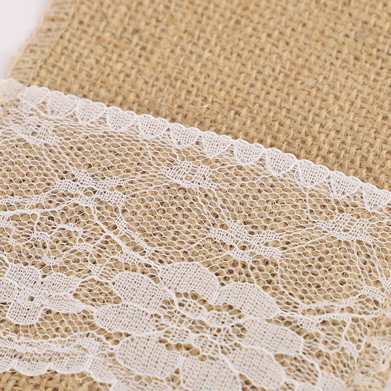 10-30 Stück Rustikale Jute-Bestecktaschen für Hochzeit Geburtstag Party Tischdekoration Messer Gabel Servietten-Beutel Weihnachten Heim-Deko – Detail 10
